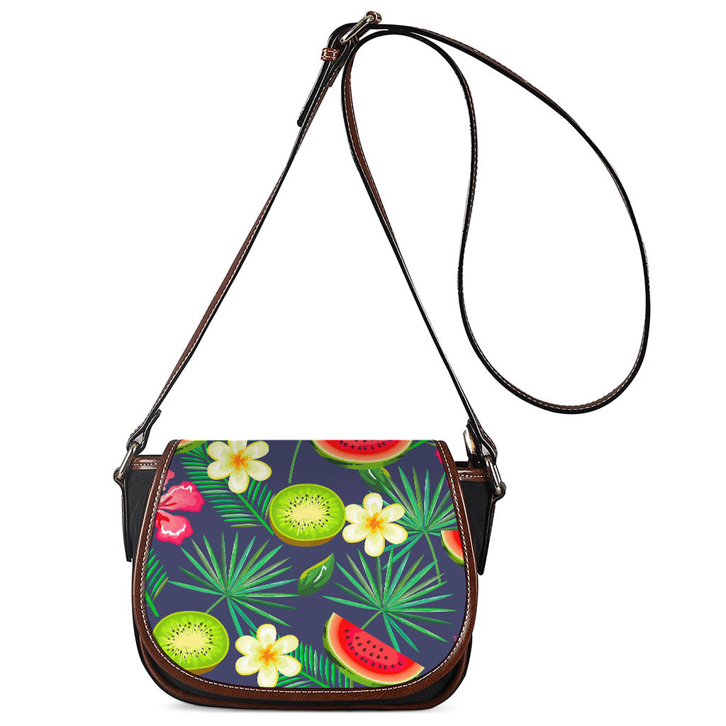 Aloha Tropical Watermelon Pattern Print Saddle Bag