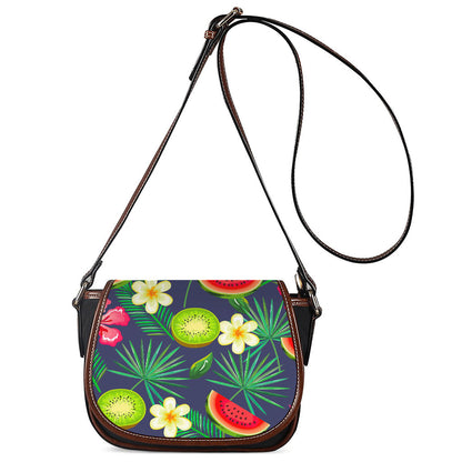 Aloha Tropical Watermelon Pattern Print Saddle Bag