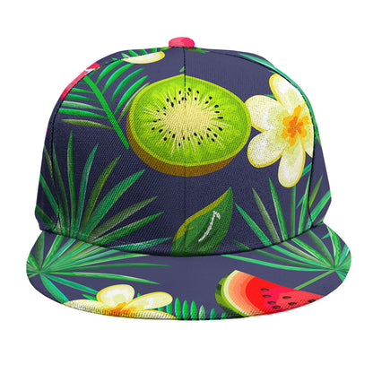 Aloha Tropical Watermelon Pattern Print Snapback Cap