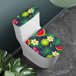 Aloha Tropical Watermelon Pattern Print Toilet Lid And Tank Cover Set