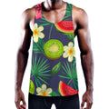 Aloha Tropical Watermelon Pattern Print Men's Workout Tank Top