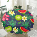 Aloha Tropical Watermelon Pattern Print Waterproof Round Tablecloth