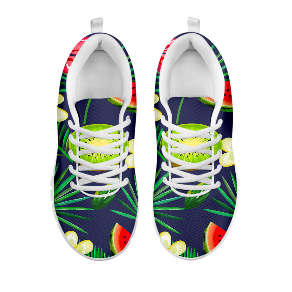 Aloha Tropical Watermelon Pattern Print White Running Shoes