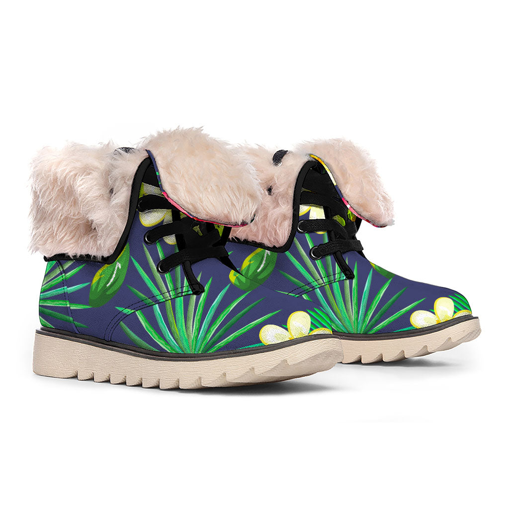 Aloha Tropical Watermelon Pattern Print Winter Boots
