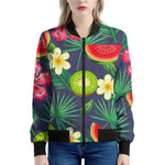 Aloha Tropical Watermelon Pattern Print Women's Bomber Jacket