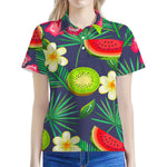 Aloha Tropical Watermelon Pattern Print Women's Polo Shirt