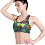 Aloha Tropical Watermelon Pattern Print Women's Sports Bra