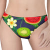 Aloha Tropical Watermelon Pattern Print Women's Thong