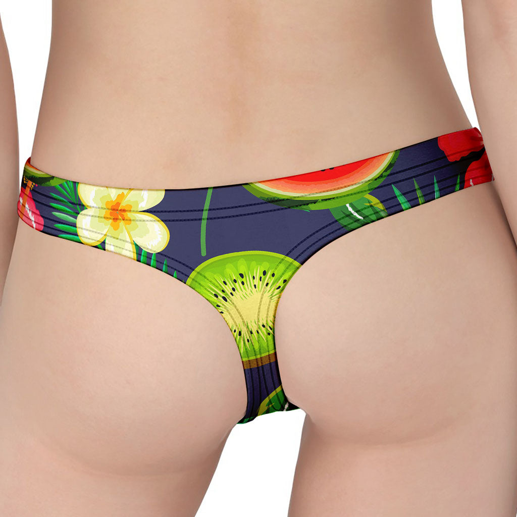 Aloha Tropical Watermelon Pattern Print Women's Thong