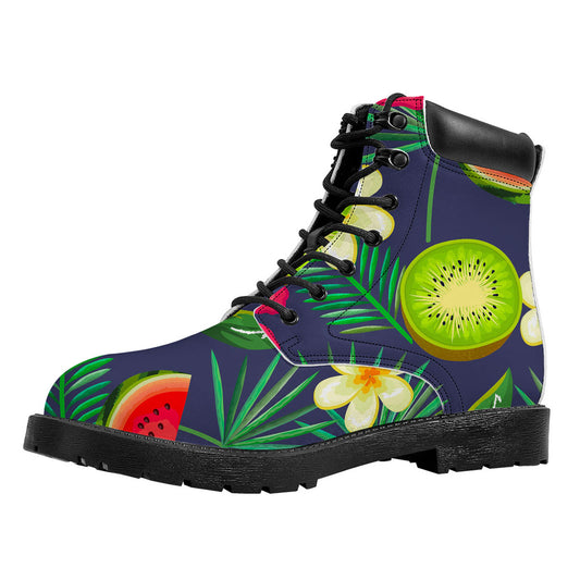 Aloha Tropical Watermelon Pattern Print Work Boots
