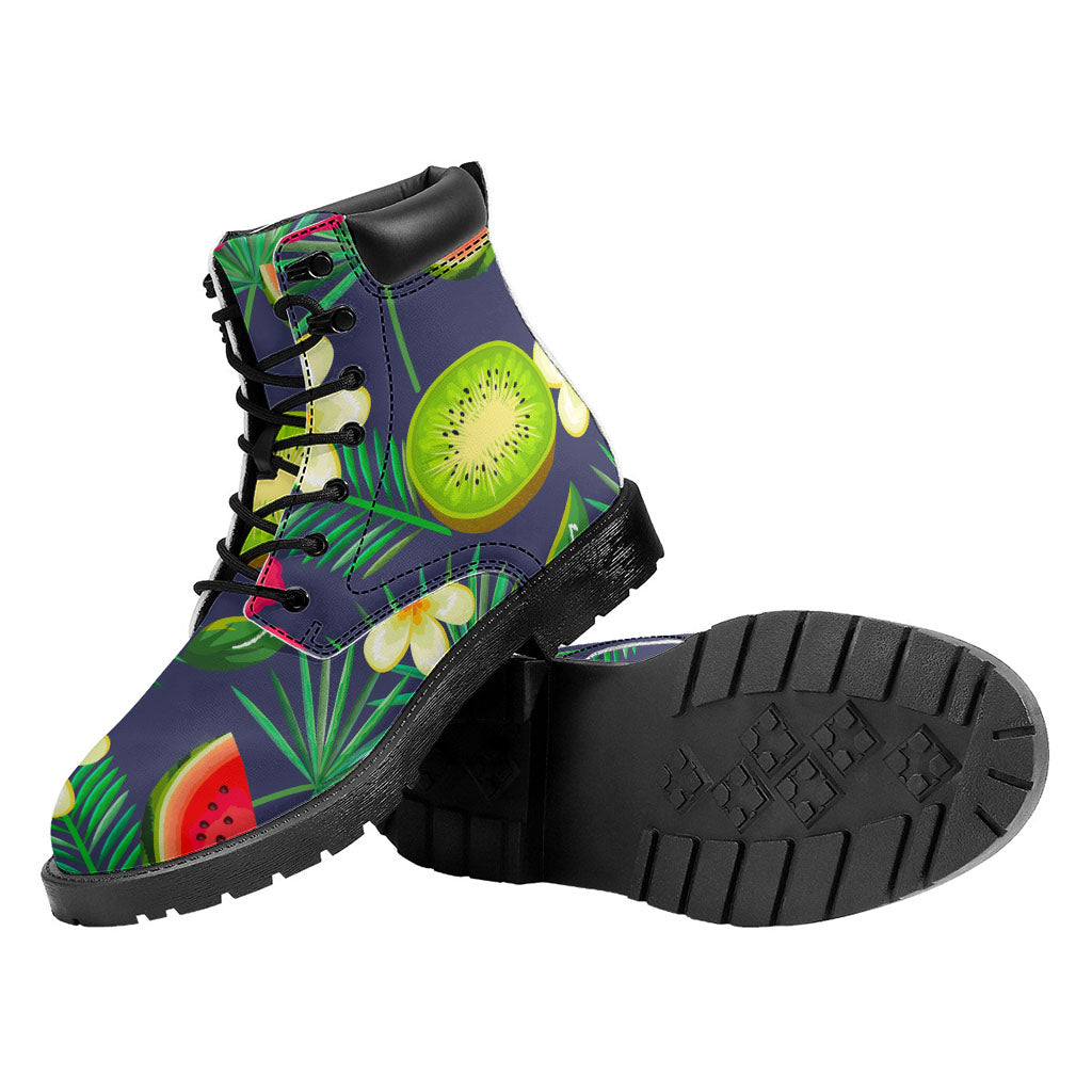 Aloha Tropical Watermelon Pattern Print Work Boots