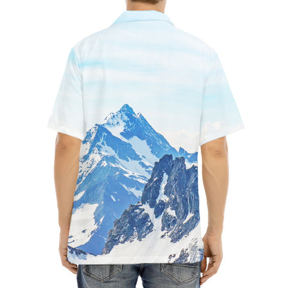 Alps Mountain Print Aloha Shirt