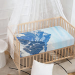 Alps Mountain Print Baby Crib Sheet