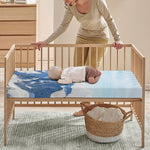 Alps Mountain Print Baby Crib Sheet