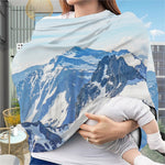Alps Mountain Print Baby Seat Cover
