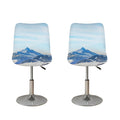 Alps Mountain Print Bar Stool Covers