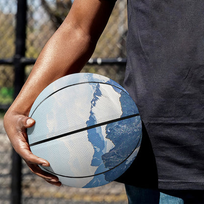 Alps Mountain Print Basketball