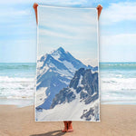 Alps Mountain Print Beach Towel