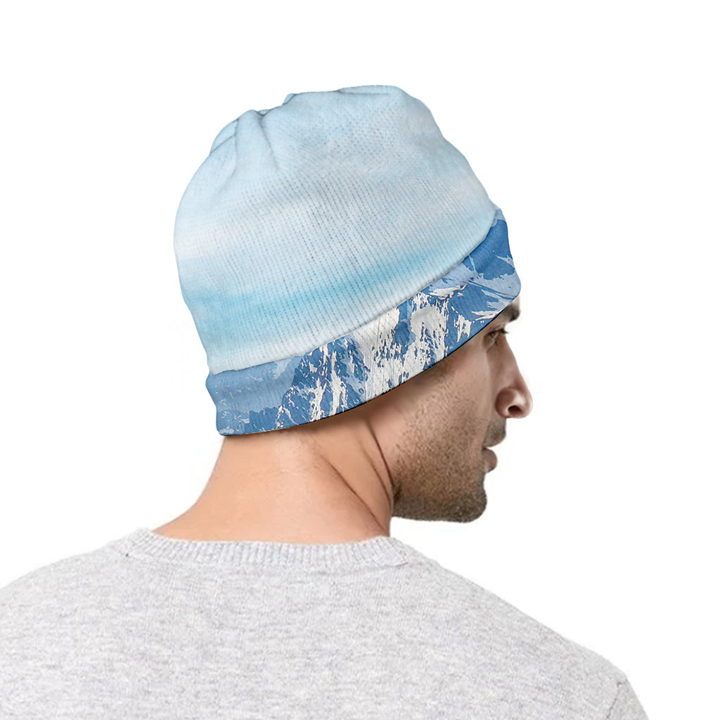 Alps Mountain Print Beanie