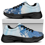 Alps Mountain Print Black Chunky Shoes