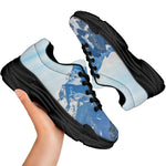 Alps Mountain Print Black Chunky Shoes