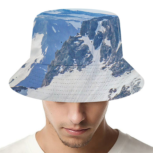 Alps Mountain Print Bucket Hat