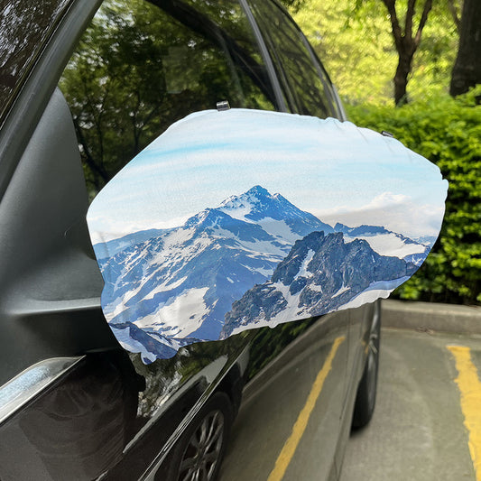 Alps Mountain Print Car Side Mirror Covers
