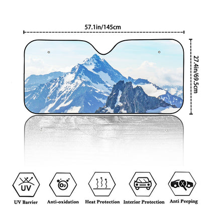 Alps Mountain Print Car Windshield Sun Shade