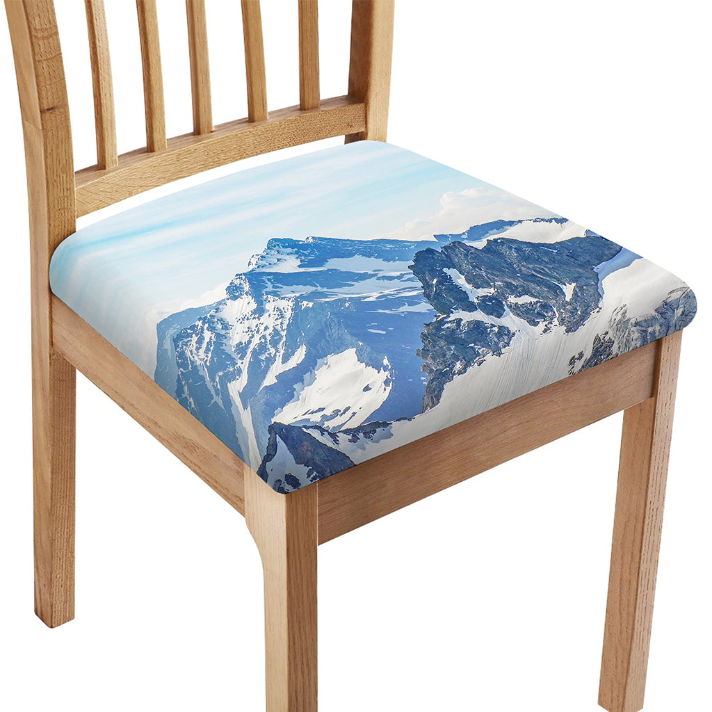 Alps Mountain Print Chair Cushion Cover