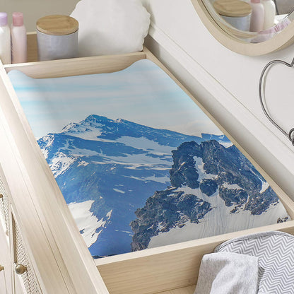Alps Mountain Print Changing Pad Cover