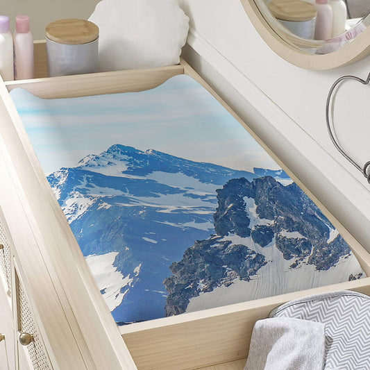 Alps Mountain Print Changing Pad Cover