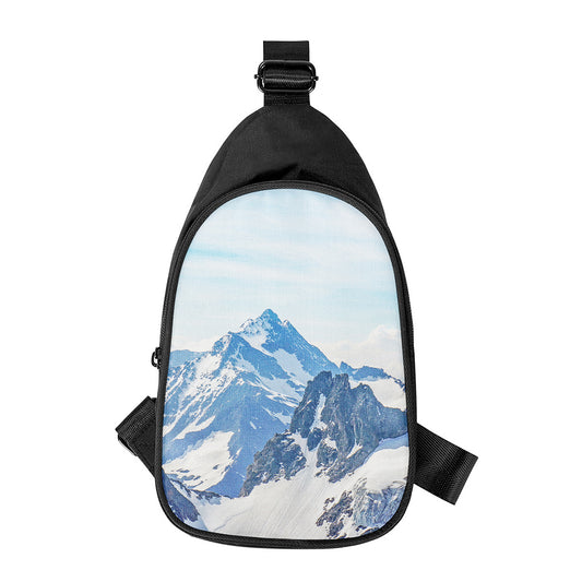 Alps Mountain Print Chest Bag