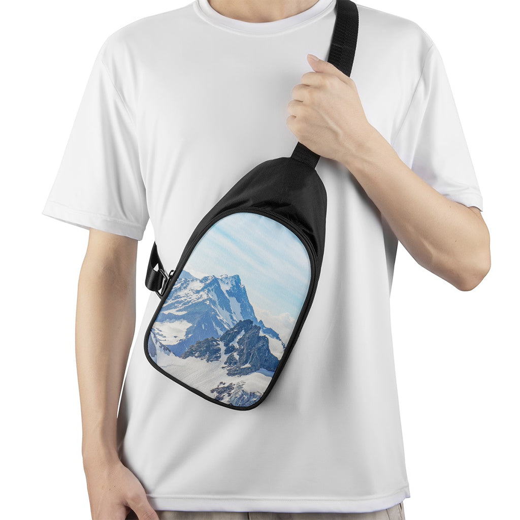 Alps Mountain Print Chest Bag