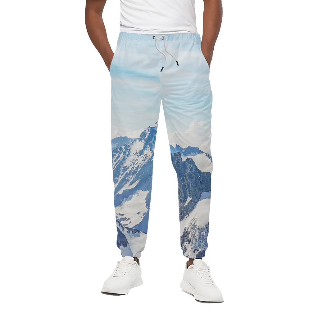 Alps Mountain Print Cotton Pants