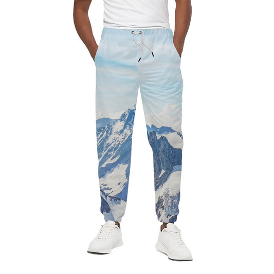 Alps Mountain Print Cotton Pants