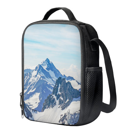 Alps Mountain Print Crossbody Lunch Bag