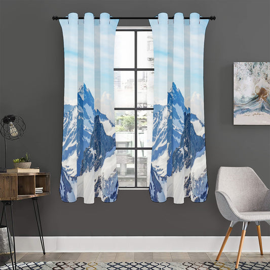 Alps Mountain Print Curtain