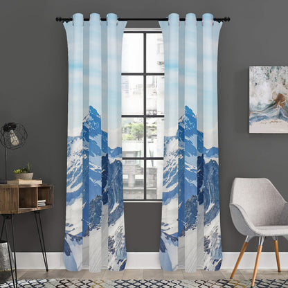 Alps Mountain Print Curtain