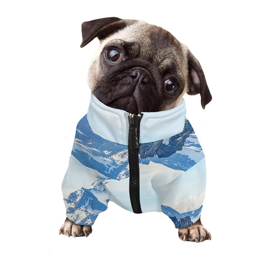 Alps Mountain Print Dog Zip Up Jacket