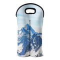 Alps Mountain Print Double Neoprene Wine Tote