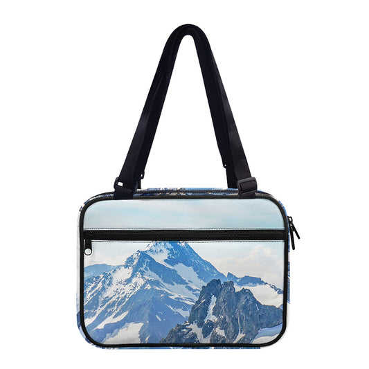 Alps Mountain Print Double Strap Bible Bag