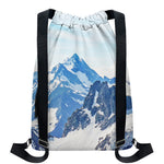 Alps Mountain Print Drawstring Backpack
