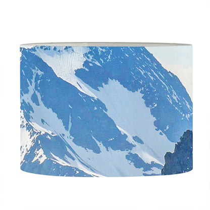 Alps Mountain Print Drum Lamp Shade