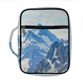 Alps Mountain Print Front Pocket Bible Bag