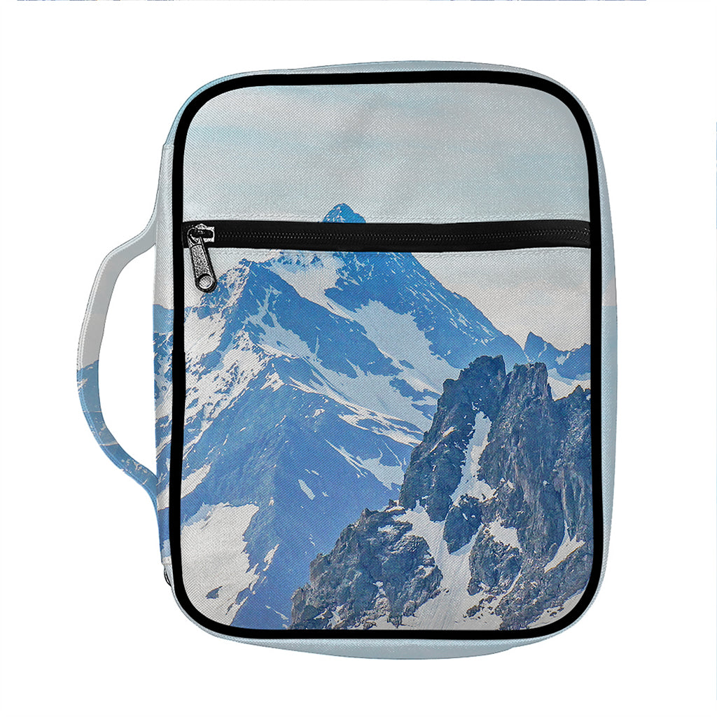 Alps Mountain Print Front Pocket Bible Bag
