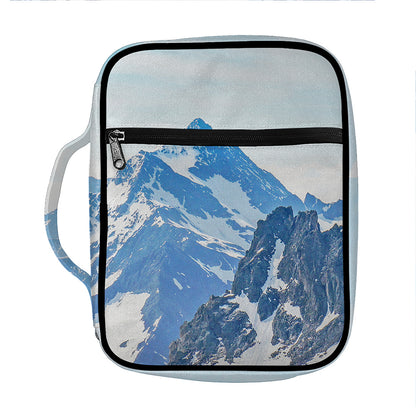 Alps Mountain Print Front Pocket Bible Bag