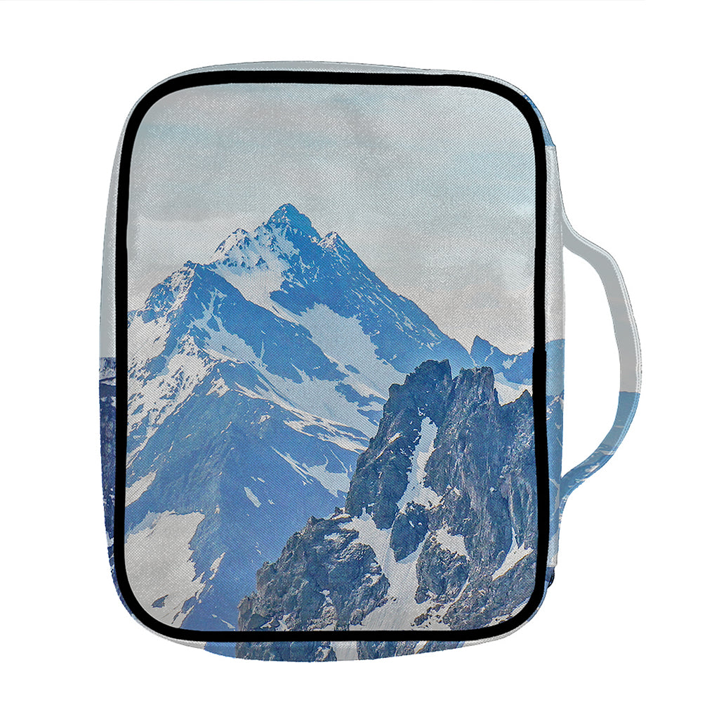Alps Mountain Print Front Pocket Bible Bag