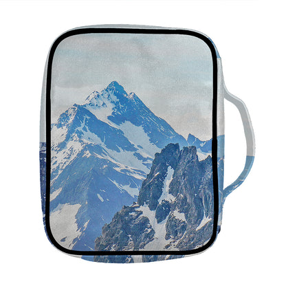 Alps Mountain Print Front Pocket Bible Bag
