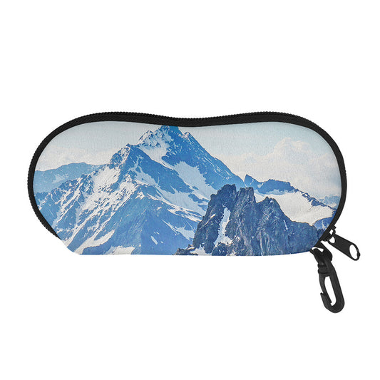 Alps Mountain Print Glasses Case
