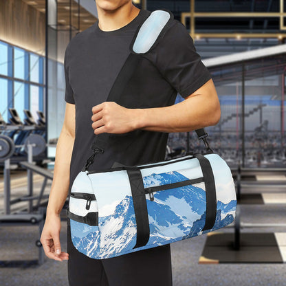 Alps Mountain Print Gym Bag